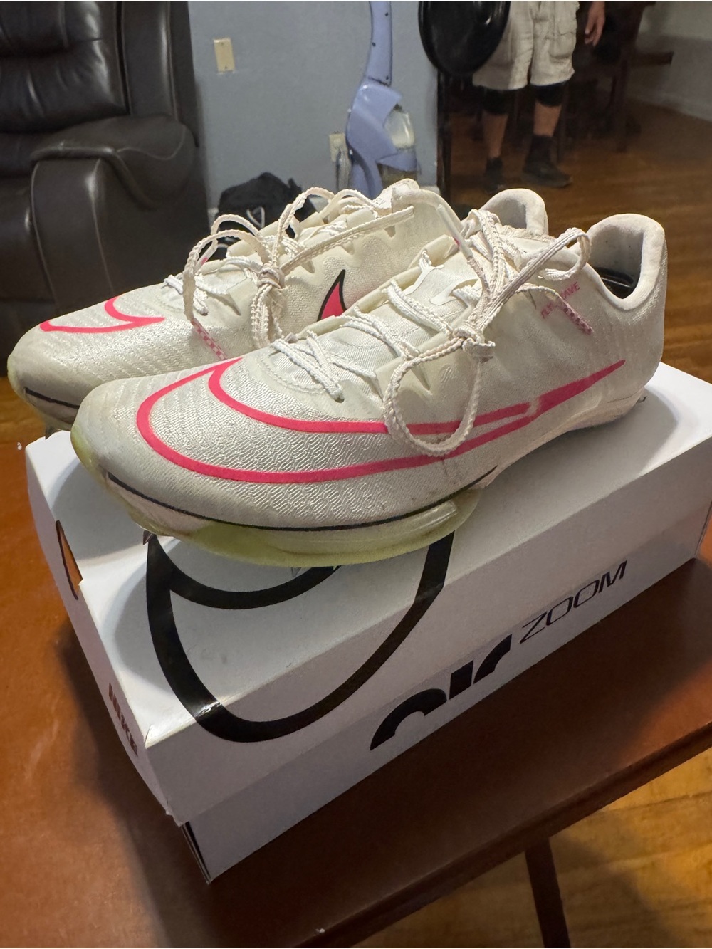 Nike Air Zoom Maxfly Sail Fierce Pink Track Spikes - Men's 7.5 / Women's 9